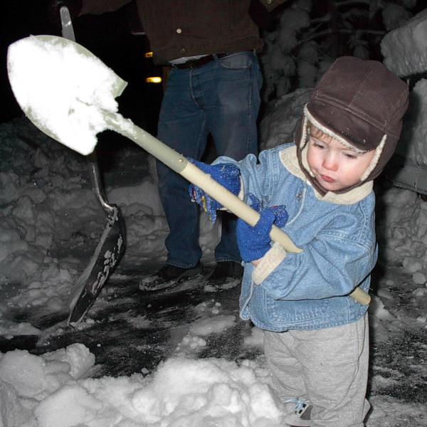 Shoveling snow!